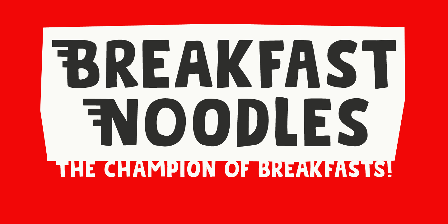 Schriftart Breakfast Noodles